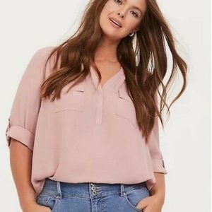 Torrid Blush Pink Blouse NWT Size 3/3X